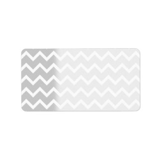 Grey and White Zigzag Stripes. Label