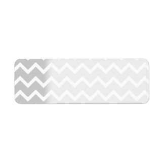 Grey and White Zigzag Stripes. Return Address Label