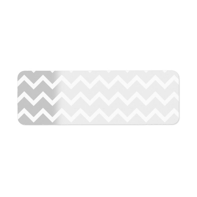 Grey and White Zigzag Stripes. Return Address Label (Front)