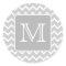Grey and White Zigzags with Custom Monogram.