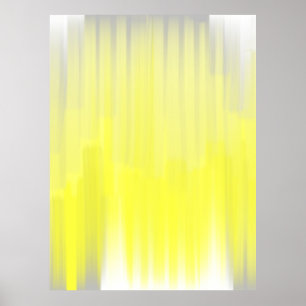 Grey and Yellow Abstract Art Poster Print