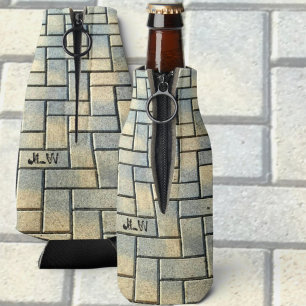 Grey and Yellow Brick Bottle Cooler