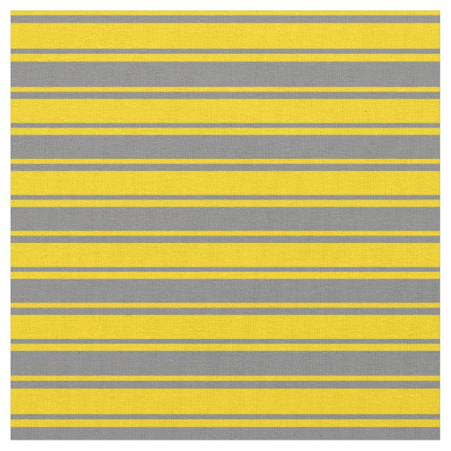 Grey and Yellow Coloured Lines Fabric (Close Up)
