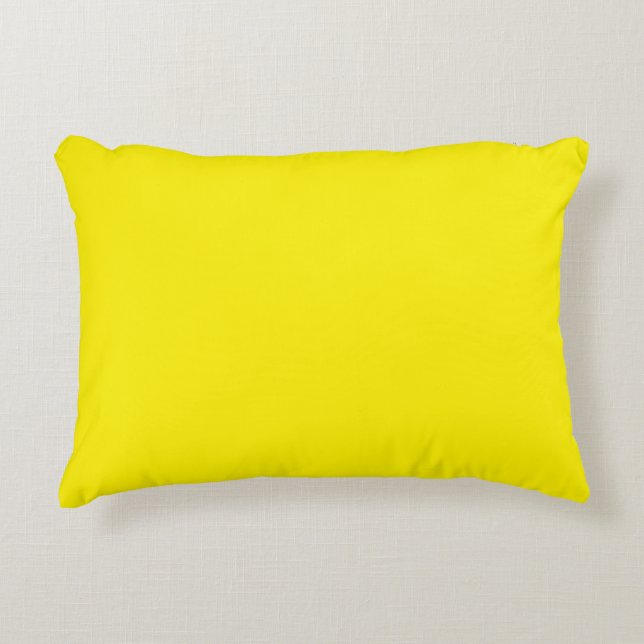 Grey and yellow solid colour plain  pillow (Front)