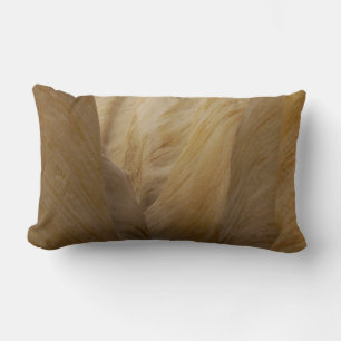 Grey and yellow stone lumbar cushion