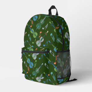 Grey Angled Cellos Printed Backpack