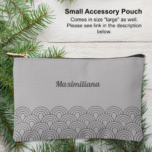 Grey - Arches Glam Small Accessory Pouch
