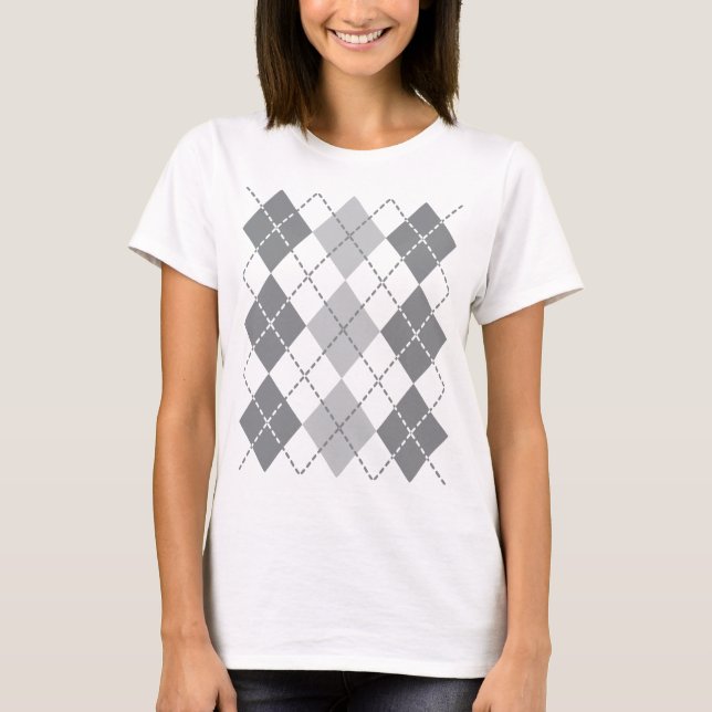 Grey Argyle T-Shirt (Front)