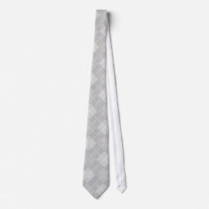 Grey Argyle Unique Design Tie