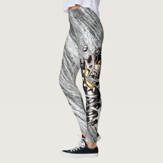 Grey army camo with macine leg leggings