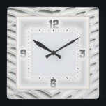 Grey Art Deco  Square Wall Clock<br><div class="desc">Great Art Deco clock design. You will love it like others. Be free to use this design for other product you like or to customise and add your text. Follow me for more. Thank you. Have a nice day.</div>