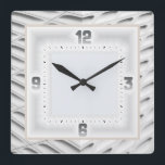 Grey Art Deco  Square Wall Clock<br><div class="desc">Great Art Deco clock design. You will love it like others. Be free to use this design for other product you like or to customise and add your text. Follow me for more. Thank you. Have a nice day.</div>