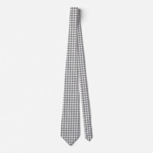 Grey Ash Gingham Check Tie