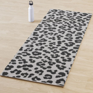 Grey Ash Leopard Cheetah Animal Pattern Yoga Mat