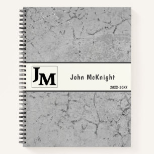Grey Asphalt Grunge Masculine Notebook
