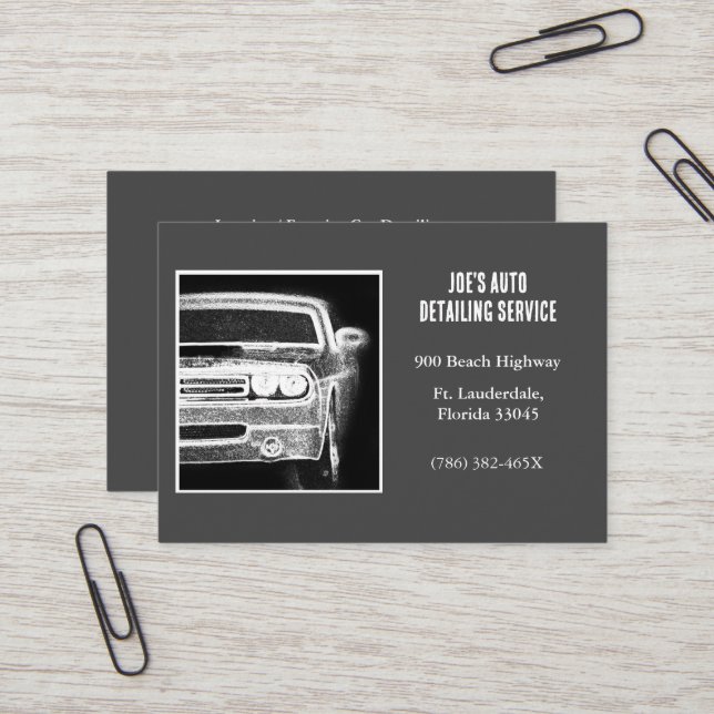 Grey Automotive 2013  American Muscle Car Business Card (Front/Back In Situ)
