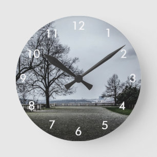 Grey autumn day in Prague Round Clock