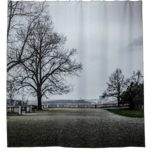 Grey autumn day in Prague Shower Curtain