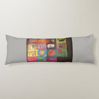 Grey award-winning collage body pillow