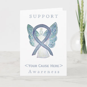 Grey Awareness Ribbon Angel Customised Card