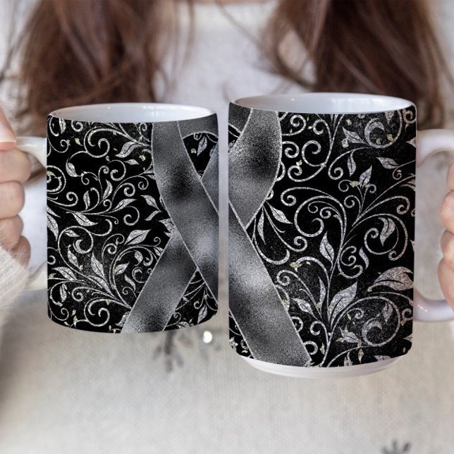 Grey Awareness Ribbon Mug Design (Creator Uploaded)