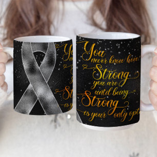 Grey Awareness Ribbon Mug Design