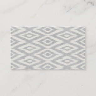 Grey Aztec Pastel Watercolor Ikat Soft Geometric Business Card