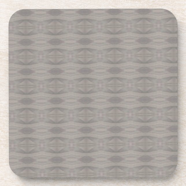 Grey Aztec Pattern Coaster (Front)