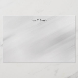 Grey Background Elegant Plain Simple Professional Stationery