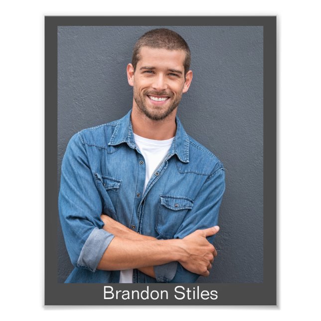 Grey Background Headshots for Actors - 8x10 Prints (Front)