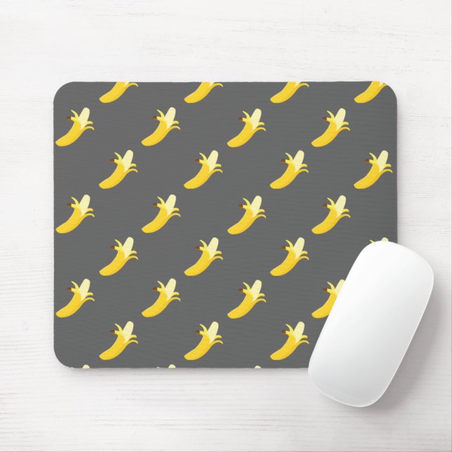Grey Banana Mouse Pad (With Mouse)