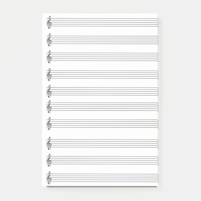 Grey Bars of Music Post-it Notes (Front)