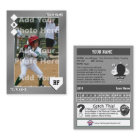 Grey Baseball Trading Card - Custom Stats