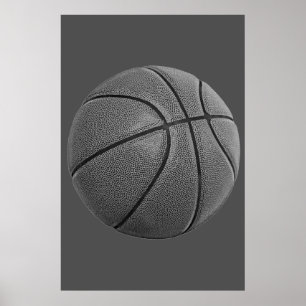 Grey Basketball Poster