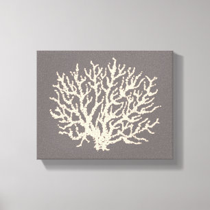 Grey Beach Nautical Sea Coral Wall Art