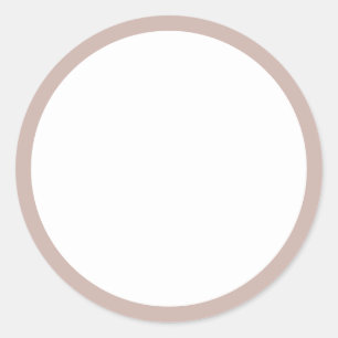 Grey Beige Blank Classic Round Sticker
