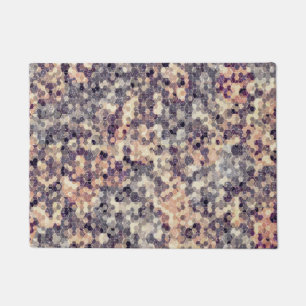Grey, beige geometric  doormat