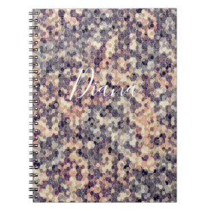 Grey, beige geometric notebook