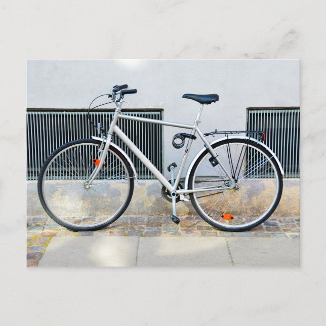 Grey Bicycle, Copenhagen, Denmark Postcard (Front)