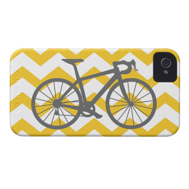 Grey bicycle iPhone case (Back Horizontal)