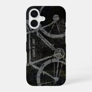 grey bicycle on black iPhone 16 case