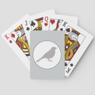 Grey Bird Grey Playing Cards