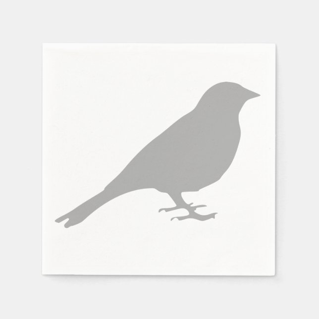 Grey Bird Napkins (Front)