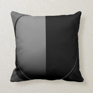 Grey & black abstract throw pillow