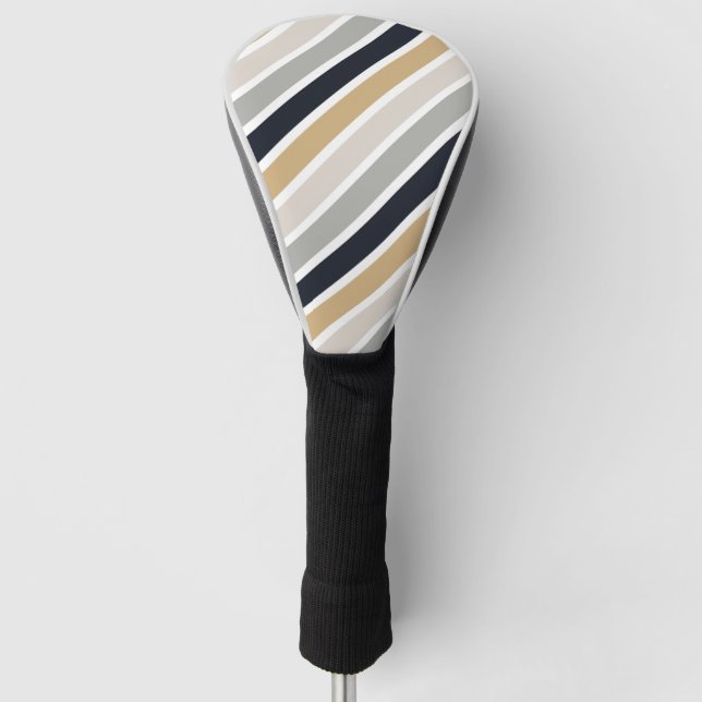 Grey, Black and Tan  Golf Head Cover (Front)
