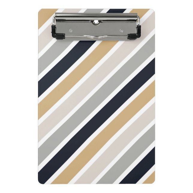 Grey, Black and Tan Mini Clipboard (Front)