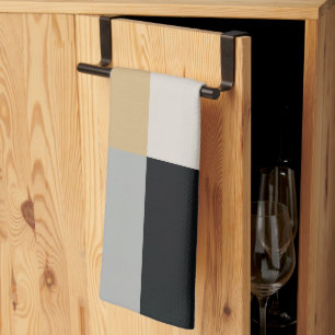 Grey, Black and Tan  Tea Towel