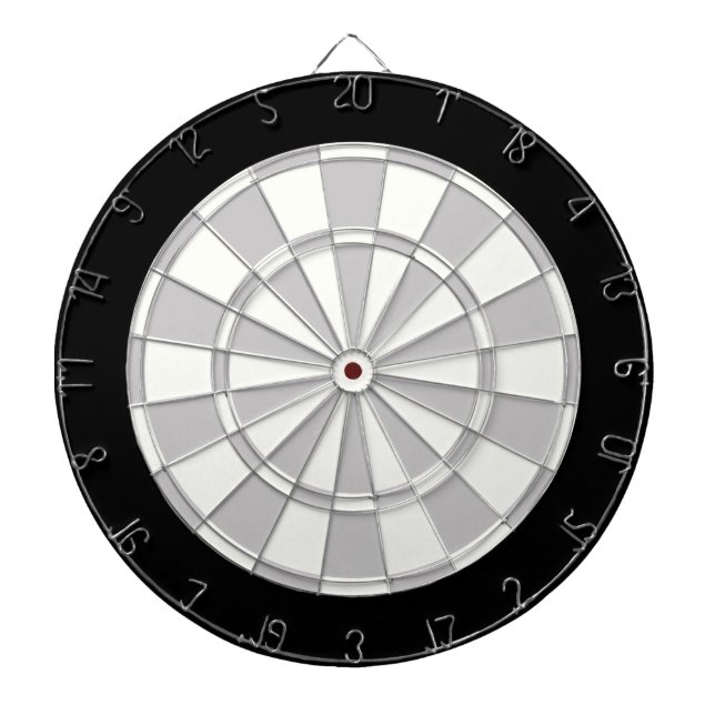 Grey Black And White Dartboard (Front)