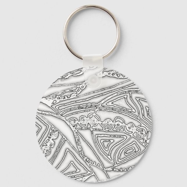 Grey black and white key ring (Front)