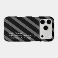 Grey Black and White Personalised Python Code 